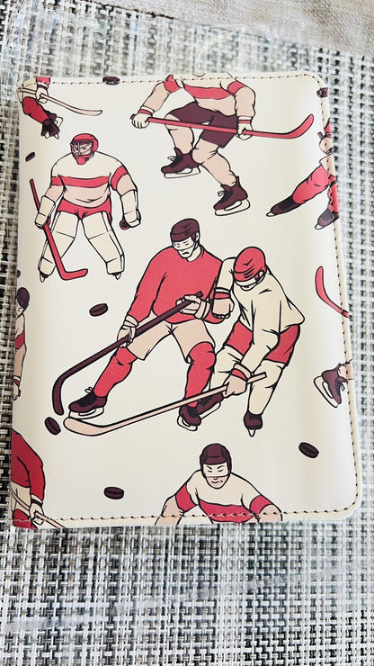 Passport & Vaccine Card Holder Hockey Design 6" X 4.5" New In Package