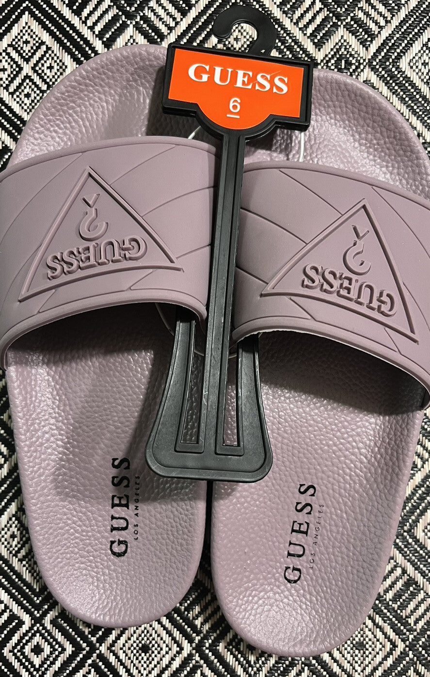 Pool Slides Flat Guess Women Veronica Quilted Slide Sandals  US Size 6 EU 37