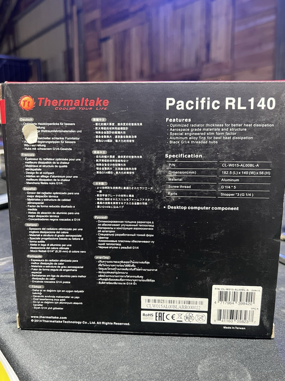 THERMALTAKE RL140 Radiator CL-W015-AL00BL-A Open Box