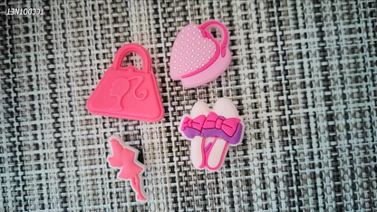 Barbie Movie Set Crocs Shoe Charms Jibbitz Girl Pink Car Heel NEW ( Pls Choose)