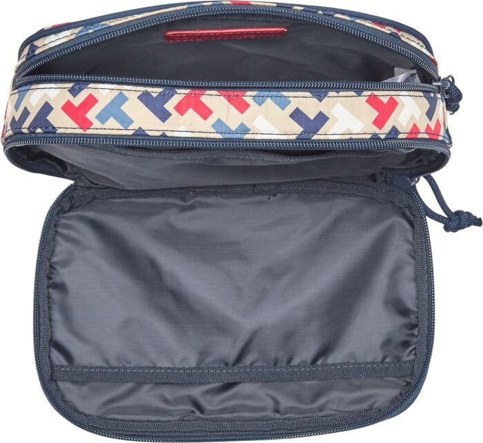 Tommy Hilfiger Erin II Large Double Zip Case Clayed Pebble/ Tommy Navy