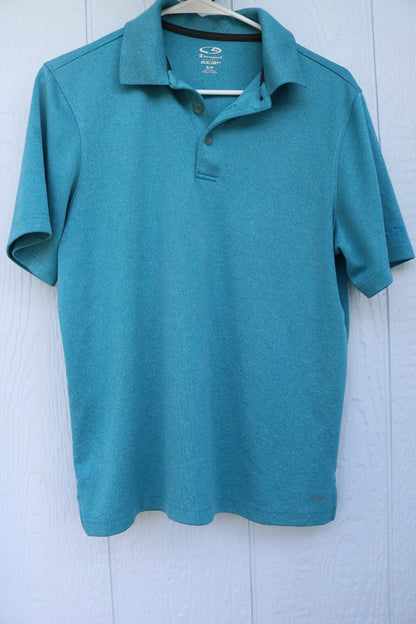 MENS CHAMPION DUO DRI POLO BLUE SHIRT SIZE S/P