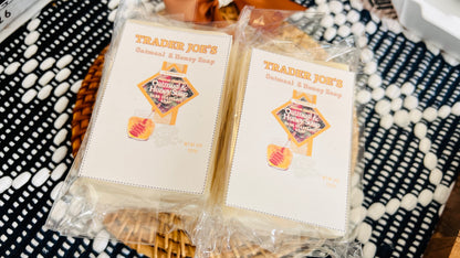 Trader Joe’s Oatmeal and Honey Pure Vegetable Soap Natural Bath -2 Bars NEW