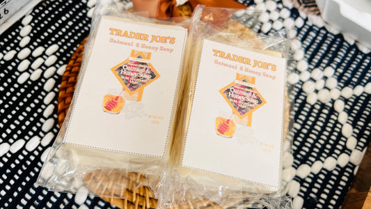 Trader Joe’s Oatmeal and Honey Pure Vegetable Soap Natural Bath -2 Bars NEW