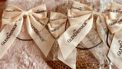 The Glendronach Ribbon Hair Bow/Ivory Peach