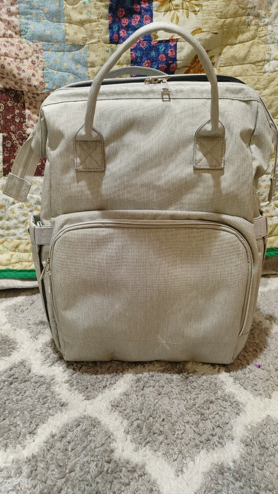 Linked Market 3in1 Diaper Bag Backpack with Changing Station, Travel Bassinet 