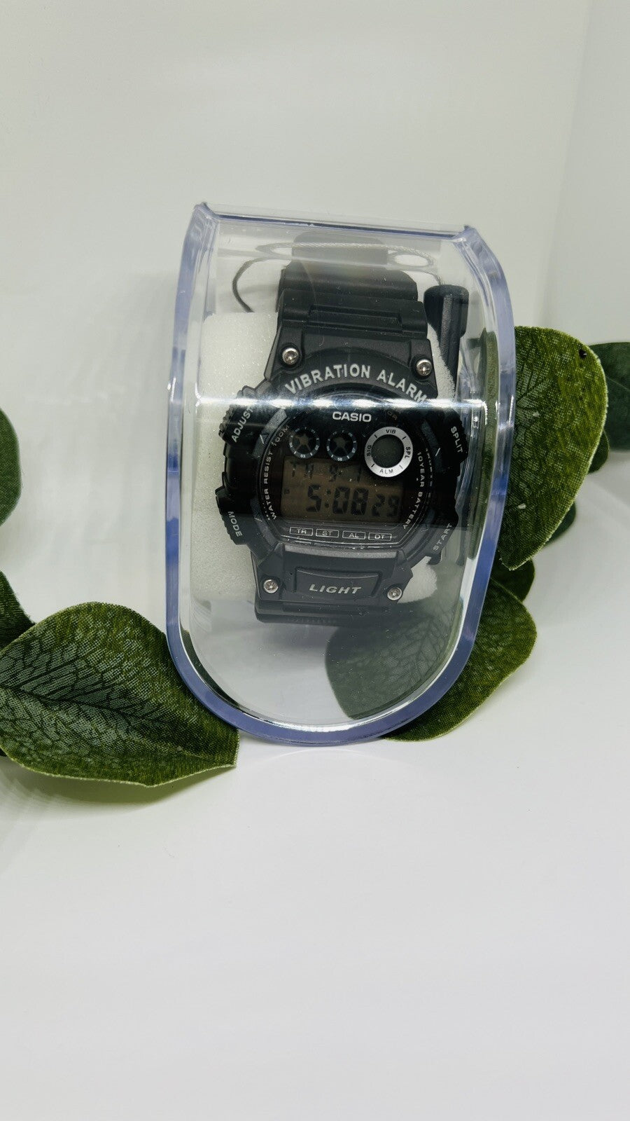 Casio W735H-1AV, Black, 100m Water Resistance /Resin Men Watch w/free Clear case