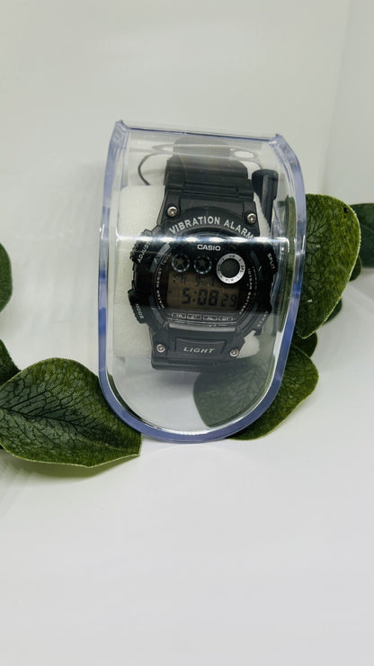 Casio W735H-1AV, Black, 100m Water Resistance /Resin Men Watch w/free Clear case