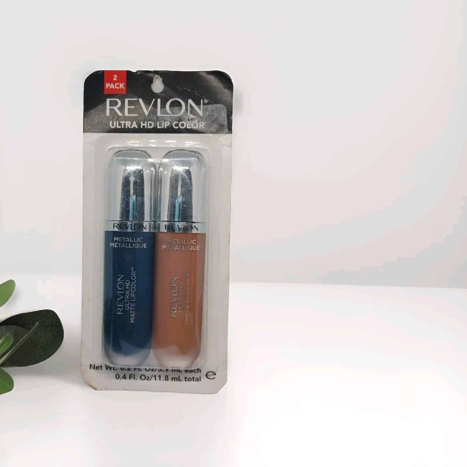 REVLON~2 Pack Ultra HD Metallic Lip Color  New