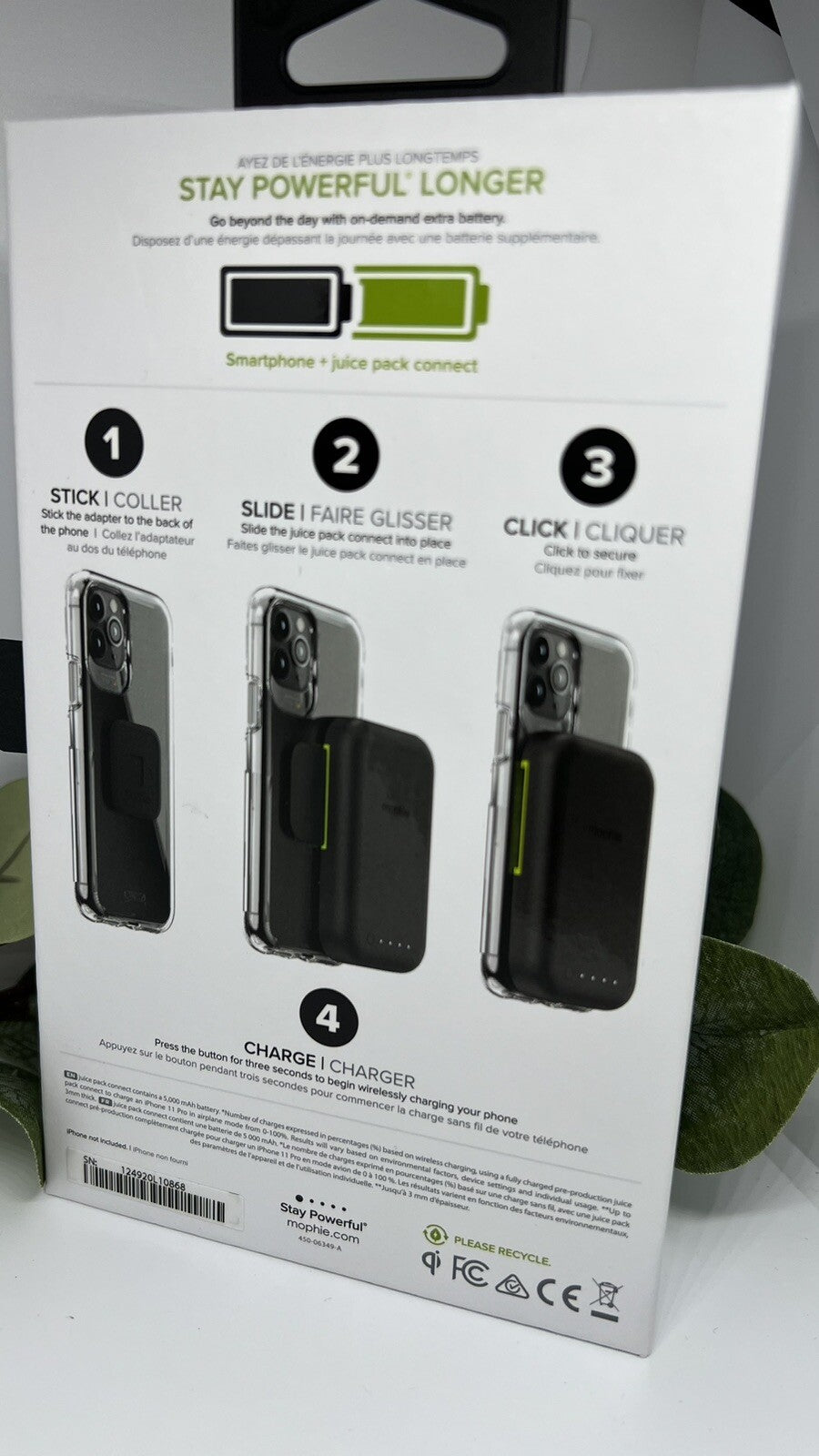 Mophie Juice Pack Connect Compact -5,000 mAh Battery w/stand Included New In Box