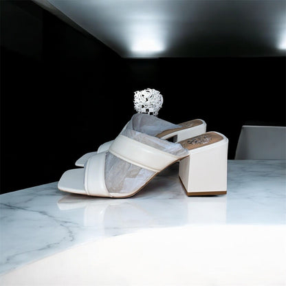 Vince Camuto Leather Strappy Mules Jinani Coconut Cream  Baby Sheep Size 12M