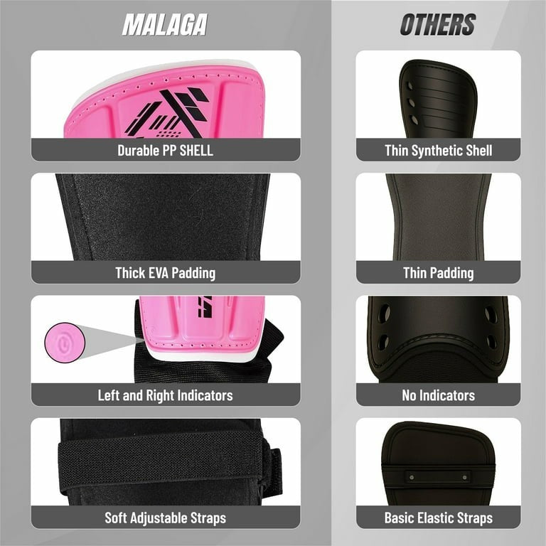 Malaga Soccer Shin Guard for Kids| Youth Soccer Shin Guard | Lightweight XXS