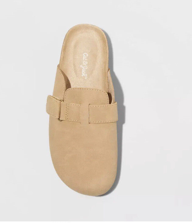 Cat & Jack Youth Girls' Cognac Brown Perry Soft Textured Slip-On Clogs Size 13