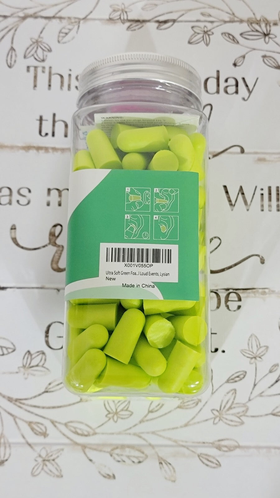 Lot of TWO Lysian Ultra Soft Green Foam Earplugs 60 x 2 = 120 Pairs 38dB SNR