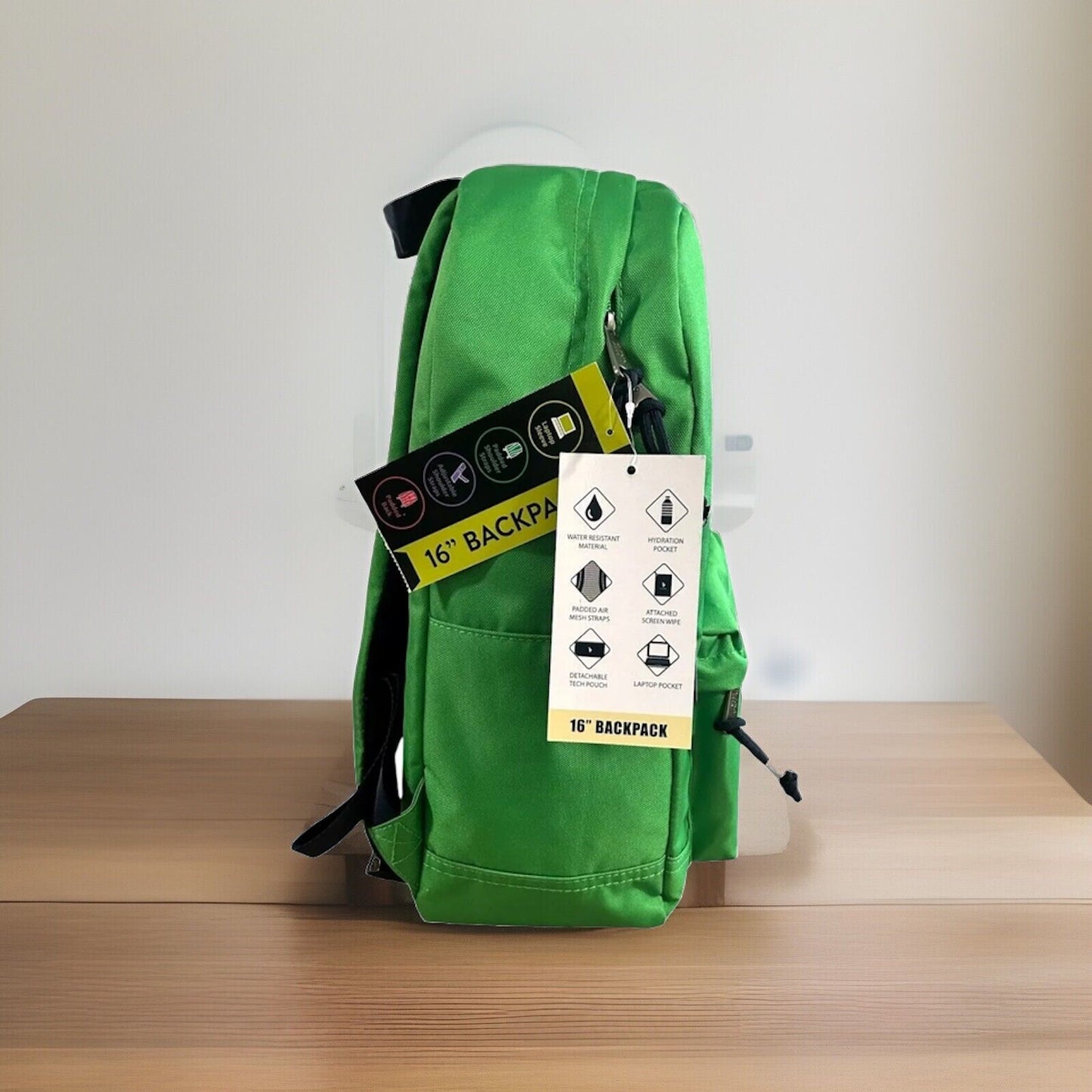 U.S. Polo Assn. Adult Water-Resistant Backpack Youth Green NWT