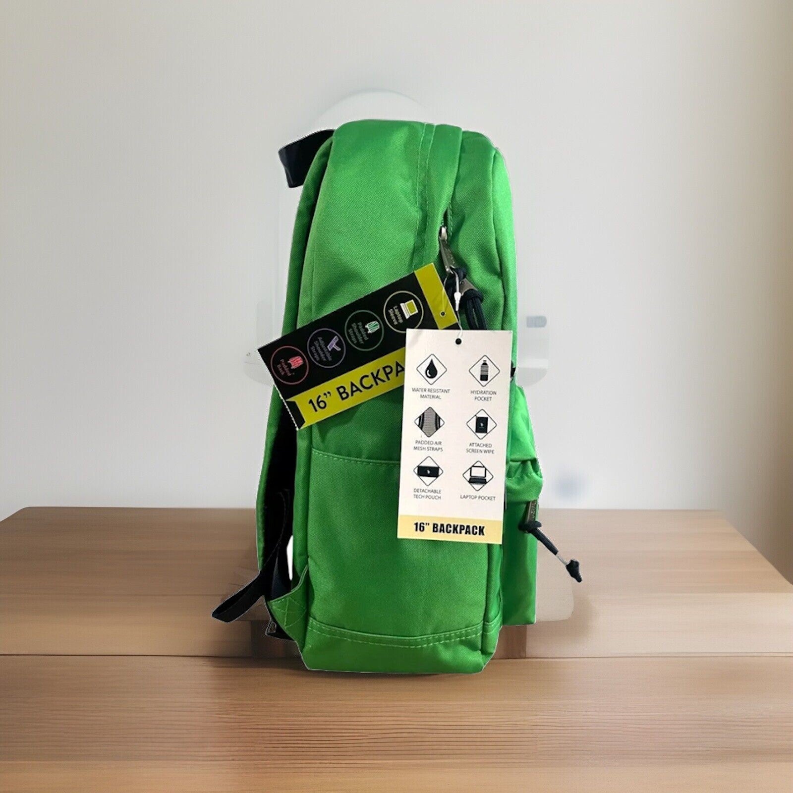 U.S. Polo Assn. Adult Water-Resistant Backpack Youth Green NWT