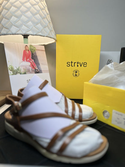 Strive Women's Anguila Sandal Tan  - 23121T, Tan Size 9 New in Box