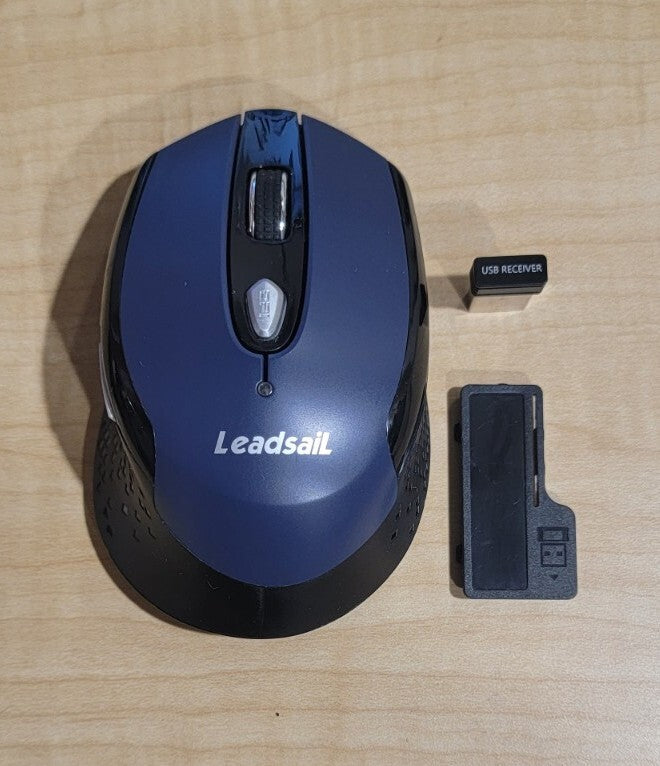 LeadsaiL Wireless Computer Mouse 2.4G Portable Slim Cordless Mouse Less Noise f