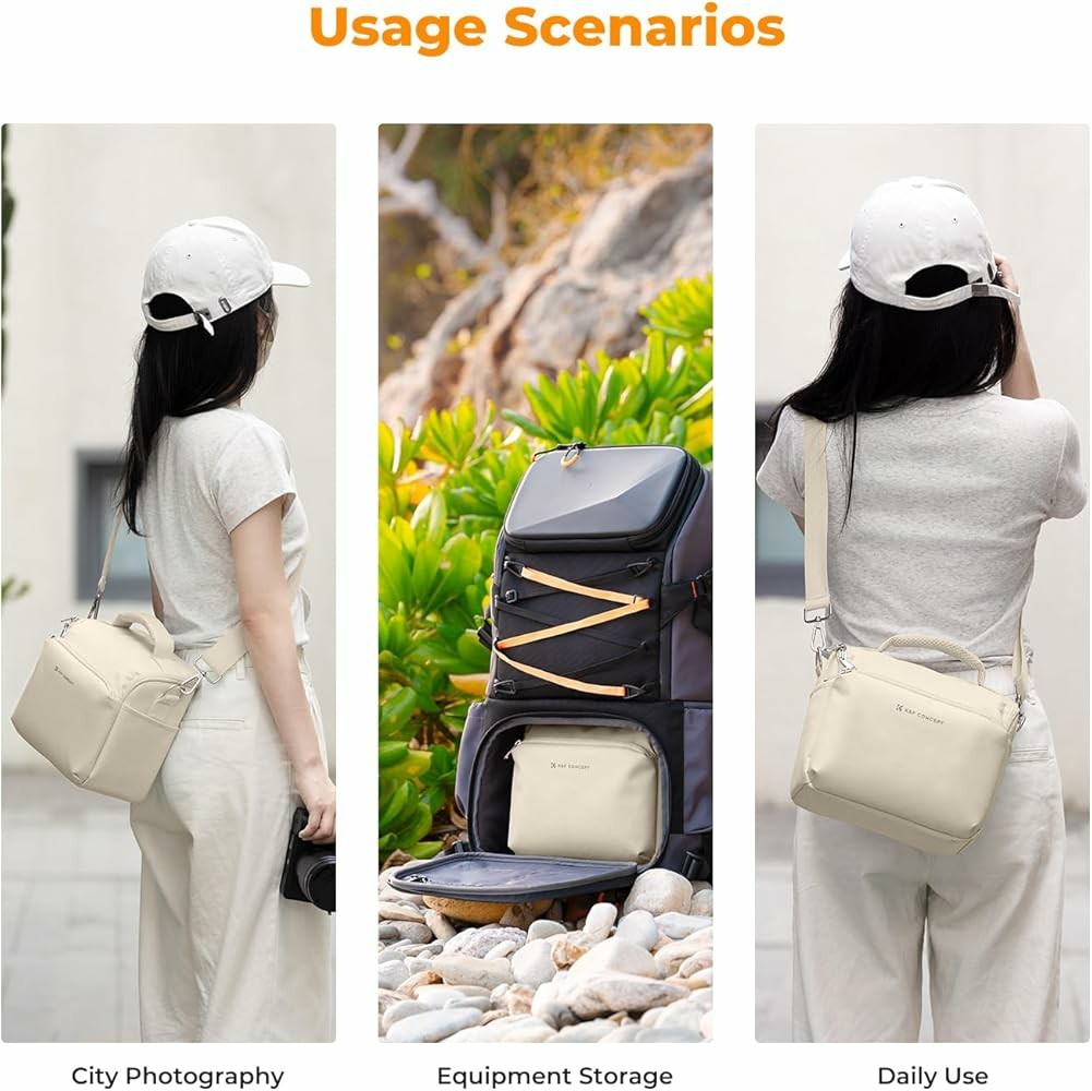 K&F Concept Small Camera Sling Bag for DSLR/Mirrorless Waterproof Shoulder Bag