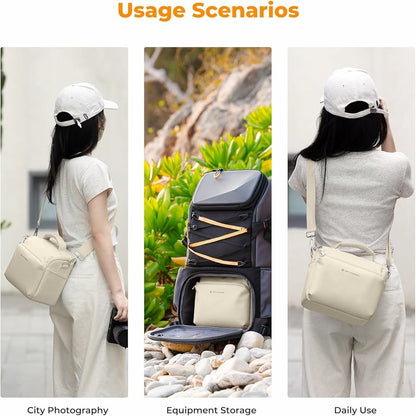 K&F Concept Small Camera Sling Bag for DSLR/Mirrorless Waterproof Shoulder Bag