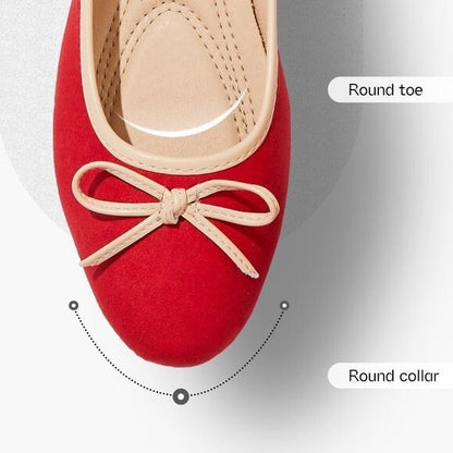 Women Red Shoes Size  9 Ballet/ Christmas/Slip On Red suede pumps New