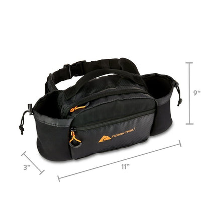 OZARK TRAIL OUTDOOR EQUIPMENT Multipurpose LUMBAR PACK Multiple Storage/ BLACK