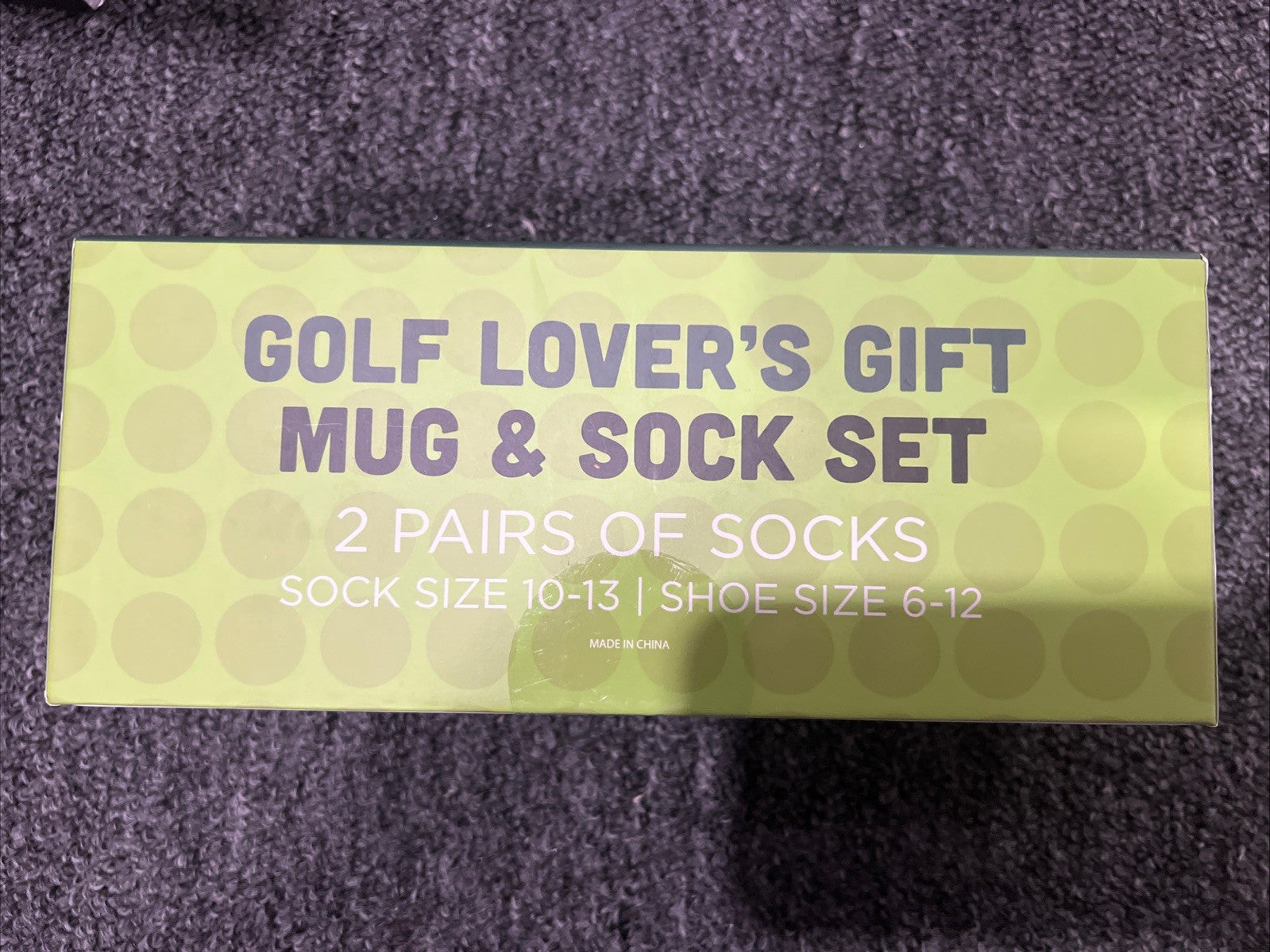 Golf Lover’s Gift Mug & Sock Set Crew Socks Men’s 10-13 - New in a Box 