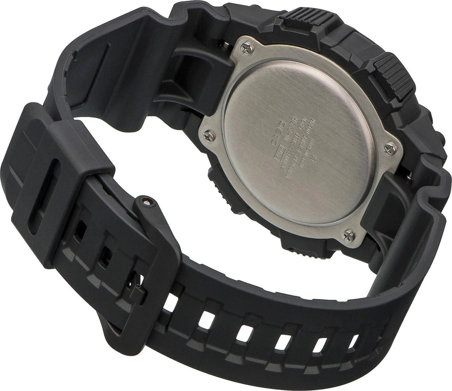 Casio W735H-1AV, Black, 100m Water Resistance /Resin Men Watch w/free Clear case
