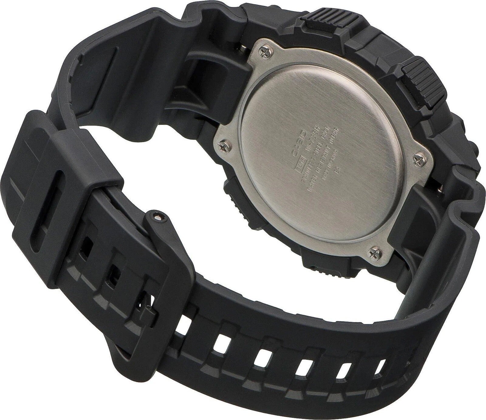 Casio W735H-1AV, Black, 100m Water Resistance /Resin Men Watch w/free Clear case