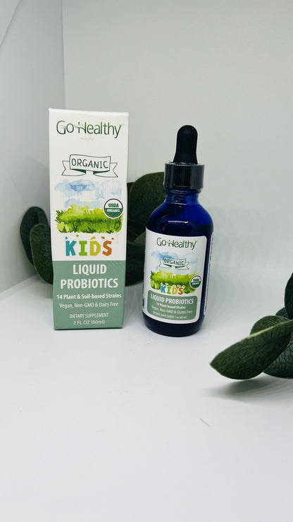 Go Healthy Probiotics Kids 2oz Vegan /Organic Liquid, 2 oz/ Exp. 01/25