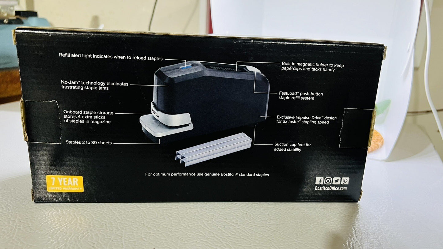 Bostitch Impulse 30 Electric Stapler(includes 840 staples), Value Kit /Black New