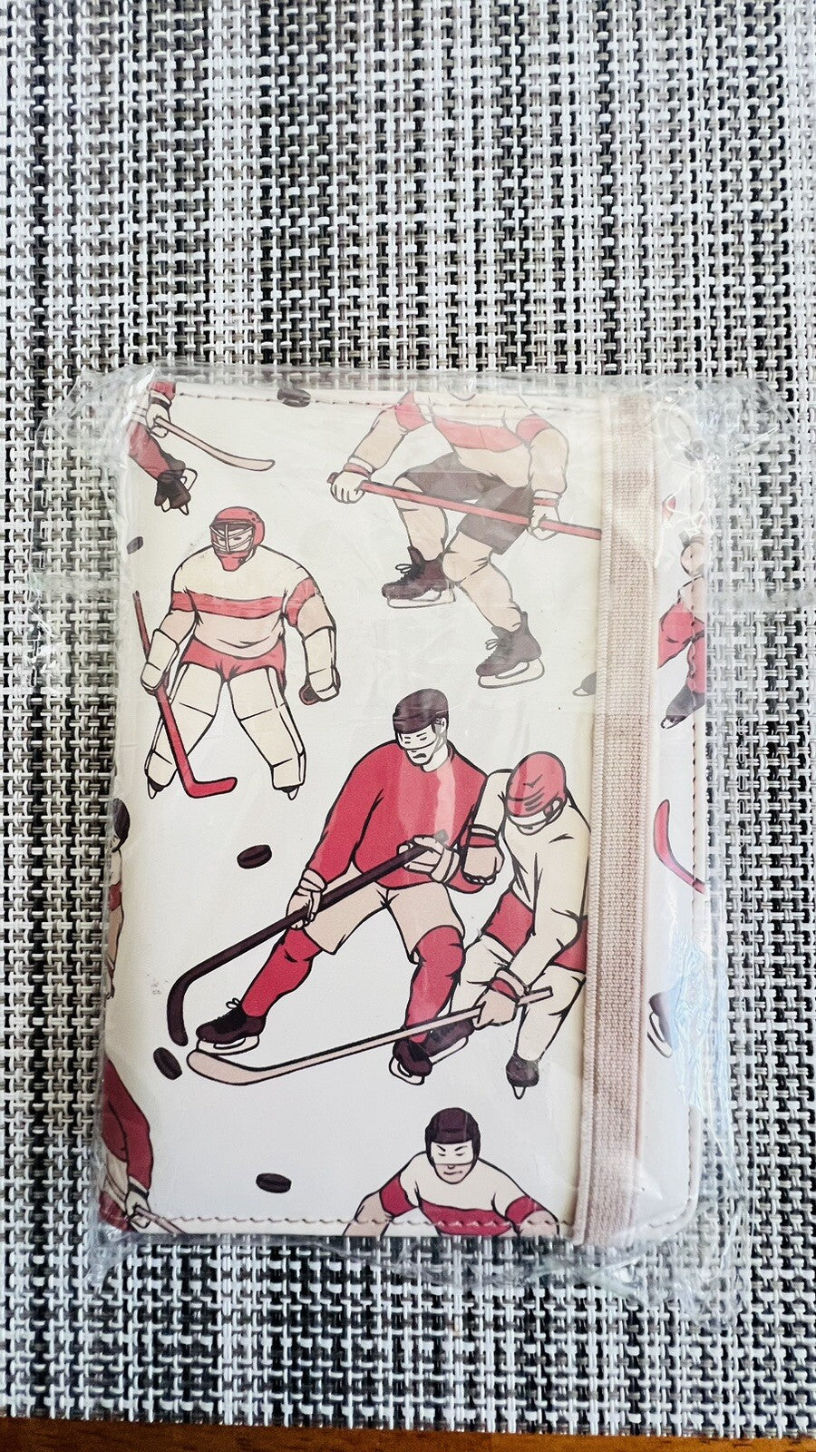 Passport & Vaccine Card Holder Hockey Design 6" X 4.5" New In Package