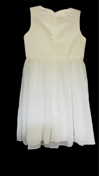 Flower Girl Wedding Party First Communion Dress Ivory  6-7Years