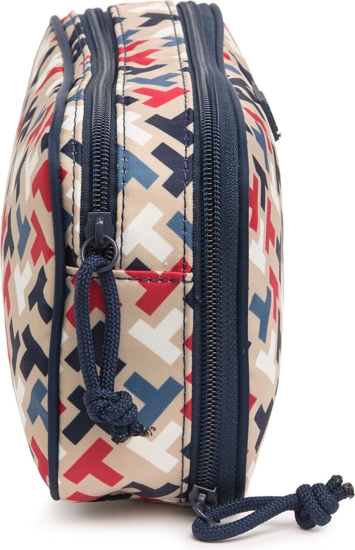 Tommy Hilfiger Erin II Large Double Zip Case Clayed Pebble/ Tommy Navy