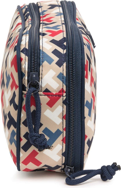 Tommy Hilfiger Erin II Large Double Zip Case Clayed Pebble/ Tommy Navy