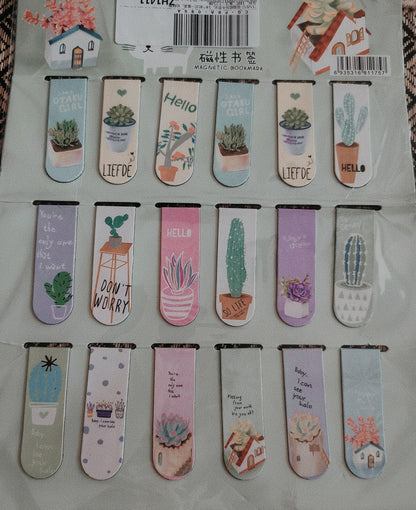 Bookmarks 18 Pieces  Magnetic Cute Page Markers Clips For Journaling and Office