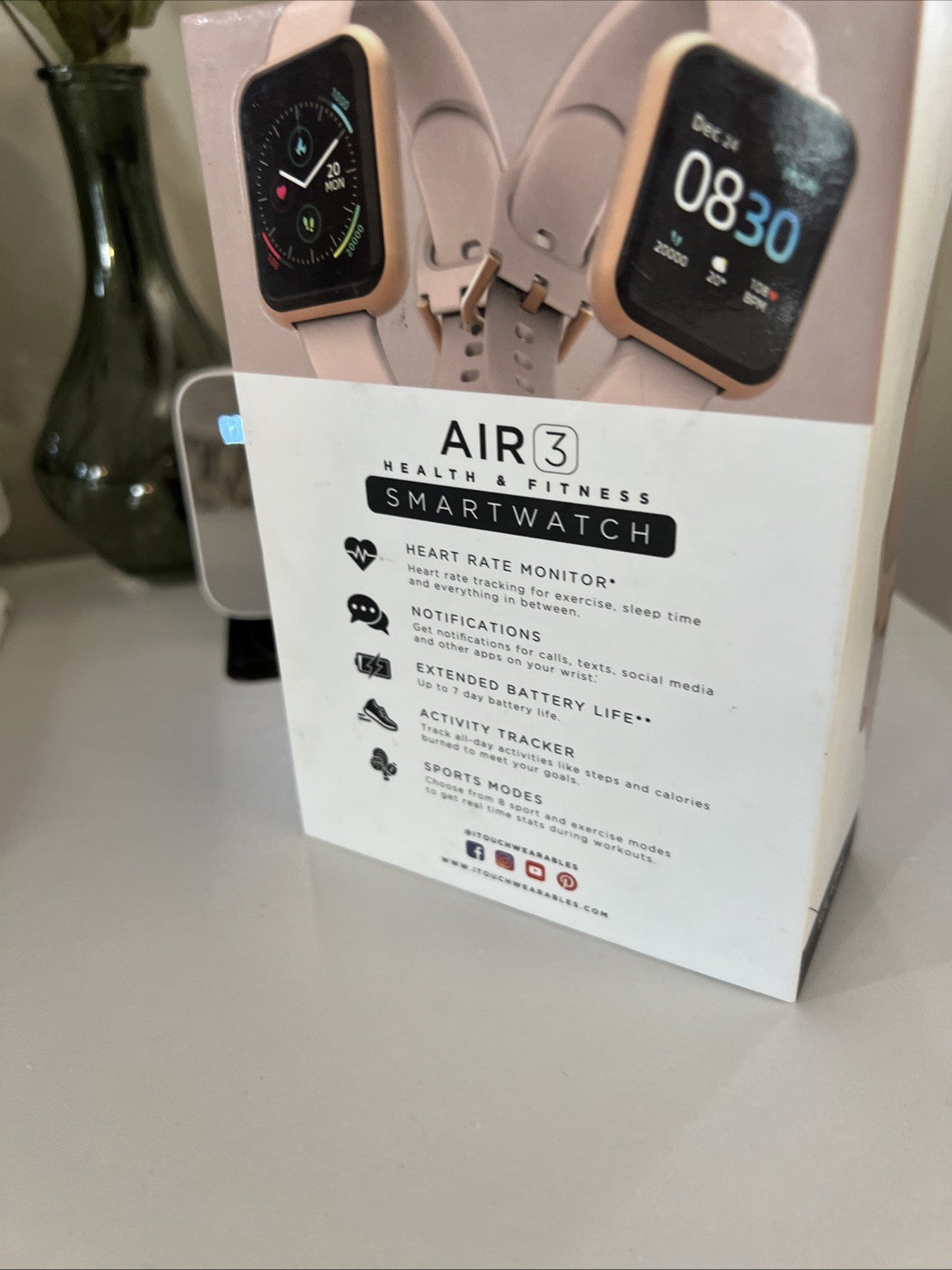 iTOUCH Air 3 Smartwatch Fitness Tracker with Heart Rate Tracker, Step Counter...