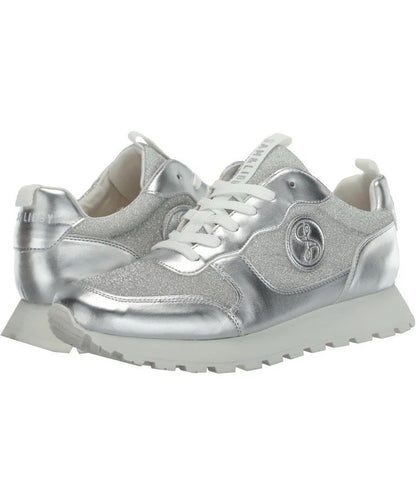 Sam & Libby Women's Randal Sneaker Lace Up Size 8.5 Silver