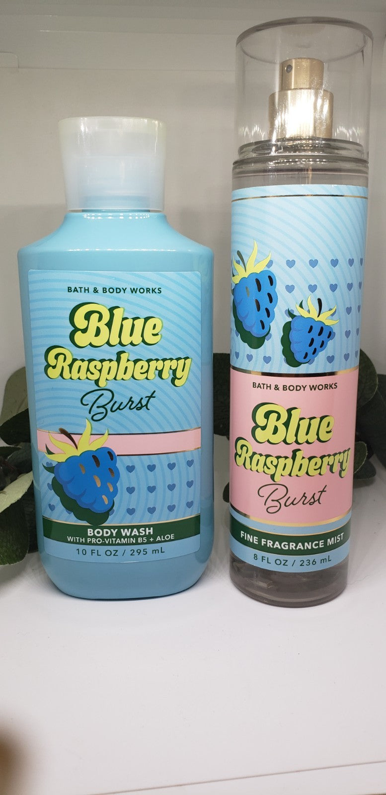 New Bath & Body Works Blue Raspberry Burst Fine Fragrance Body Mist & Body Wash 