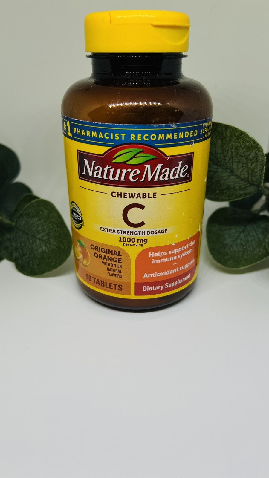 Nature Made Extra Strength Dosage Chewable Vitamin C 1000 mg 90 Tablets 11/2025