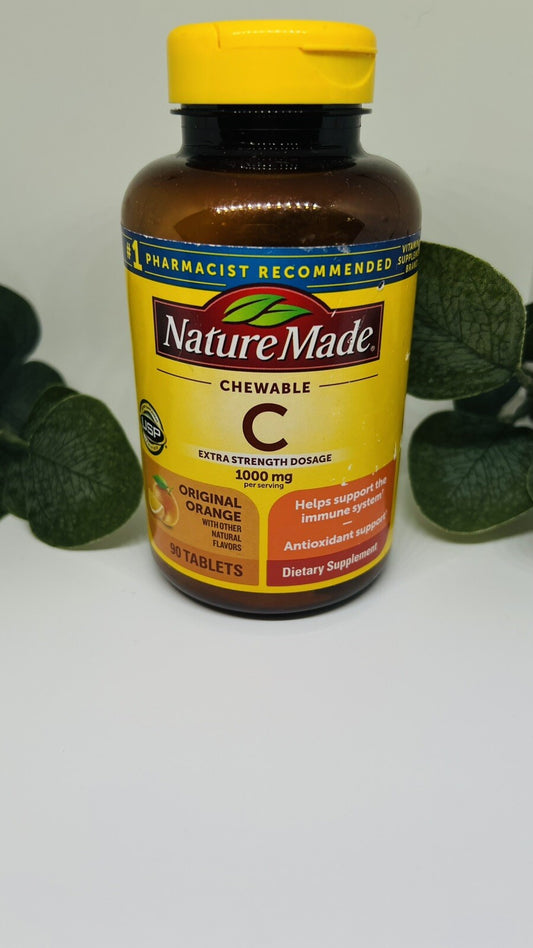 Nature Made Extra Strength Dosage Chewable Vitamin C 1000 mg 90 Tablets 11/2025