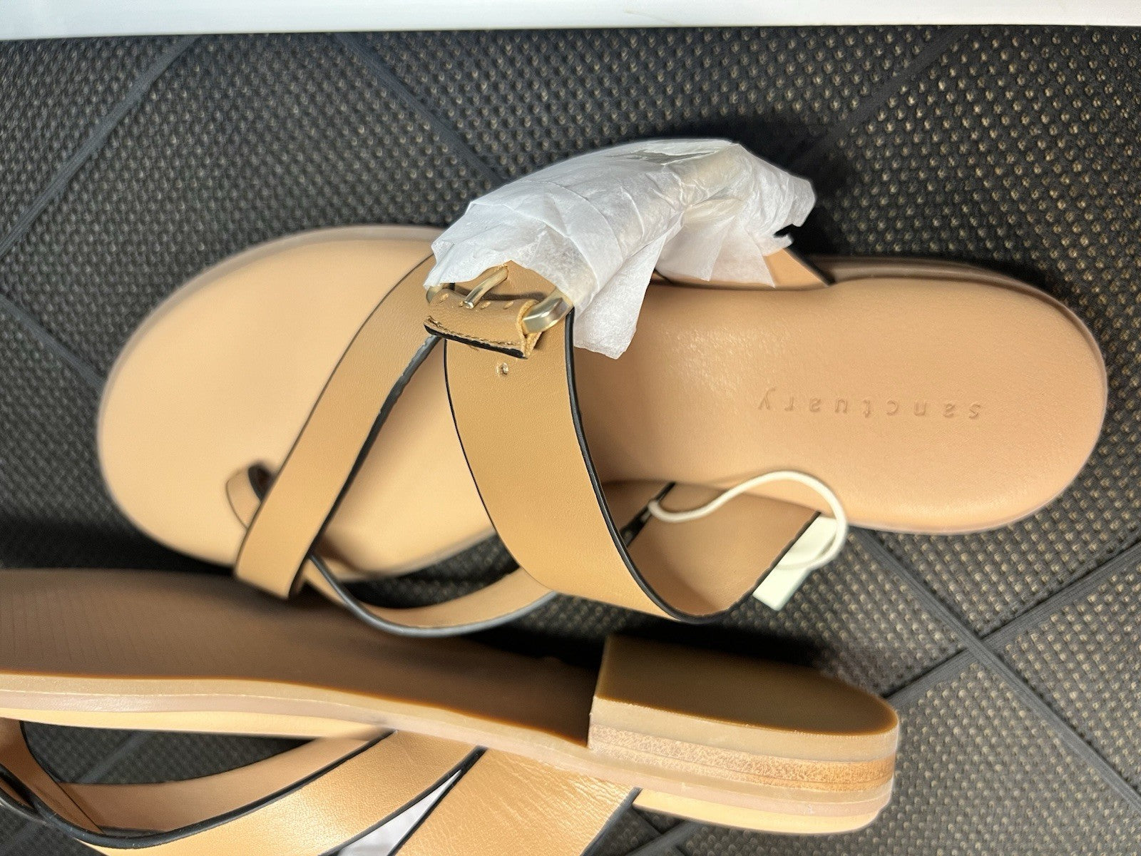 Sanctuary Smart Creation Spring Toe-Loop Sandal Brown Size 7M