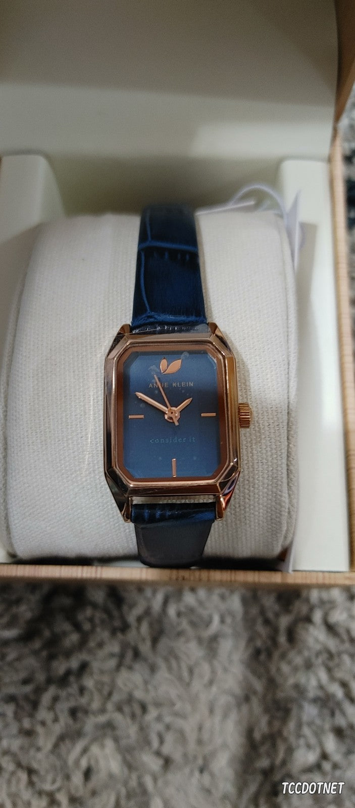 Anne Klein Women's Sustainable Leather Strap Watch Consider it MSRP $89.00