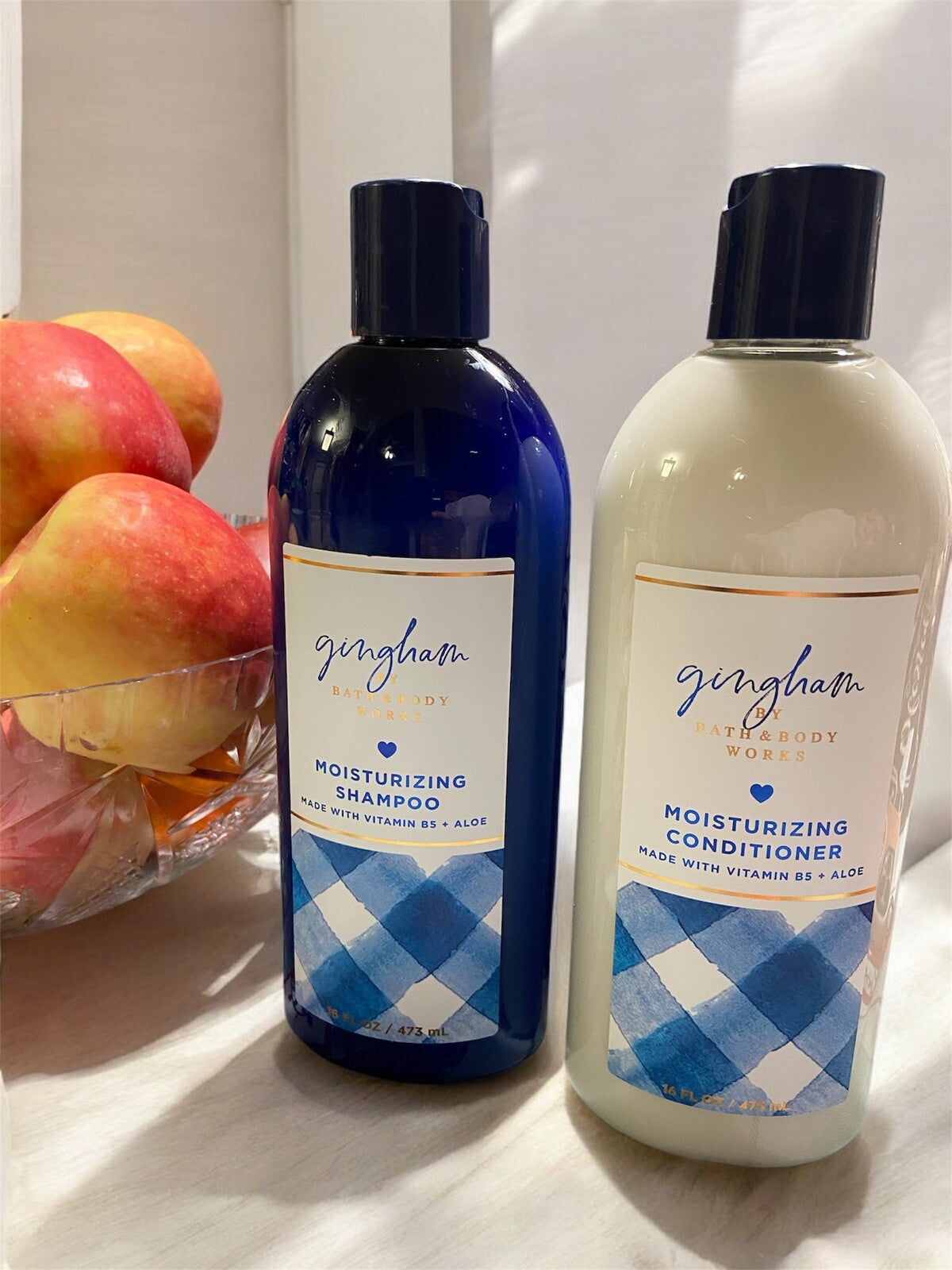 Bath & Body Works Gingham Hair Shampoo & Conditioner Set 16 fl oz New