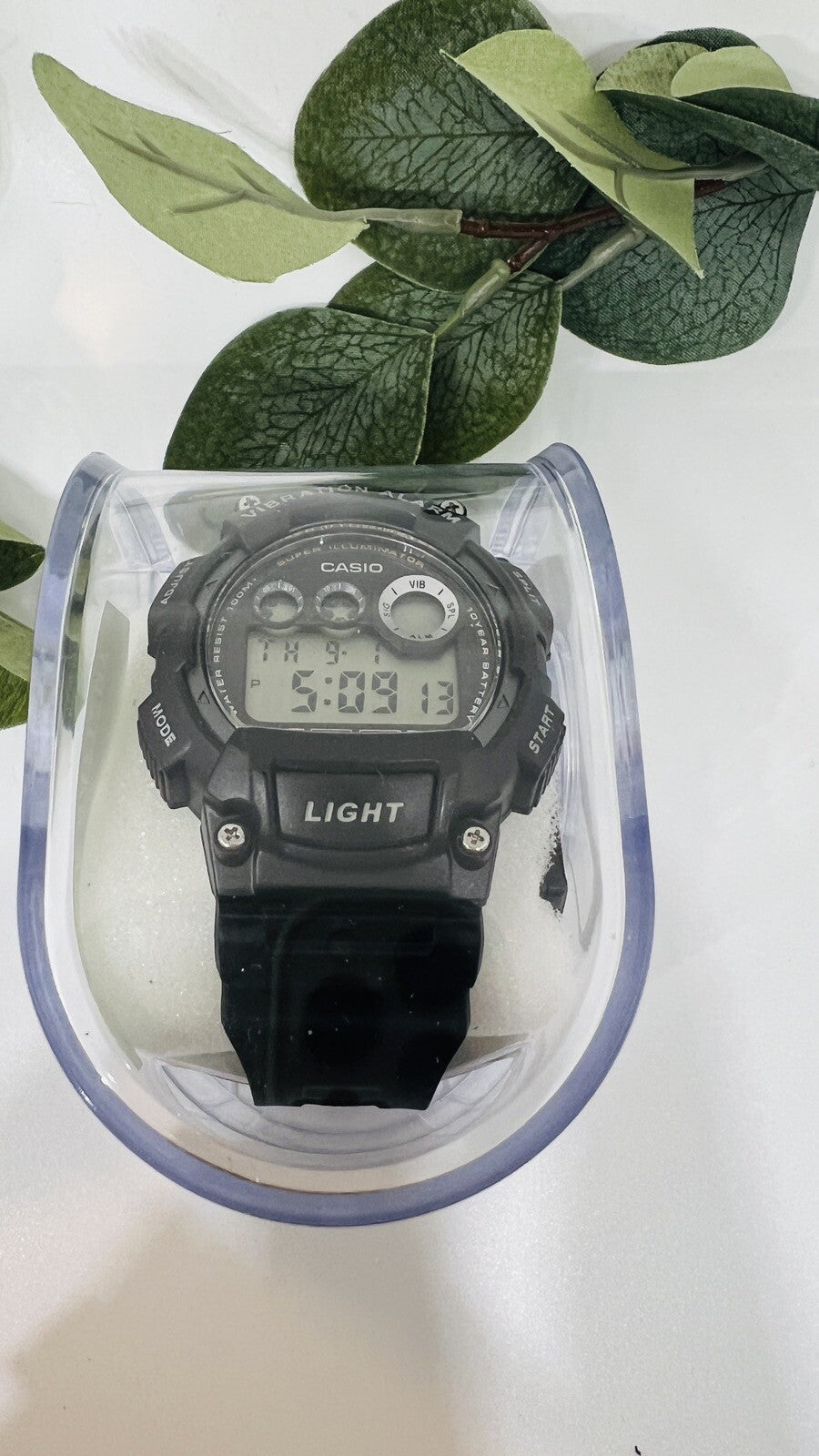 Casio W735H-1AV, Black, 100m Water Resistance /Resin Men Watch w/free Clear case