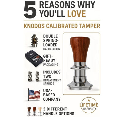 KNODOS 53.3mm Auto Leveling Calibrated Tamper V2 Premium Espresso Tool 54mm