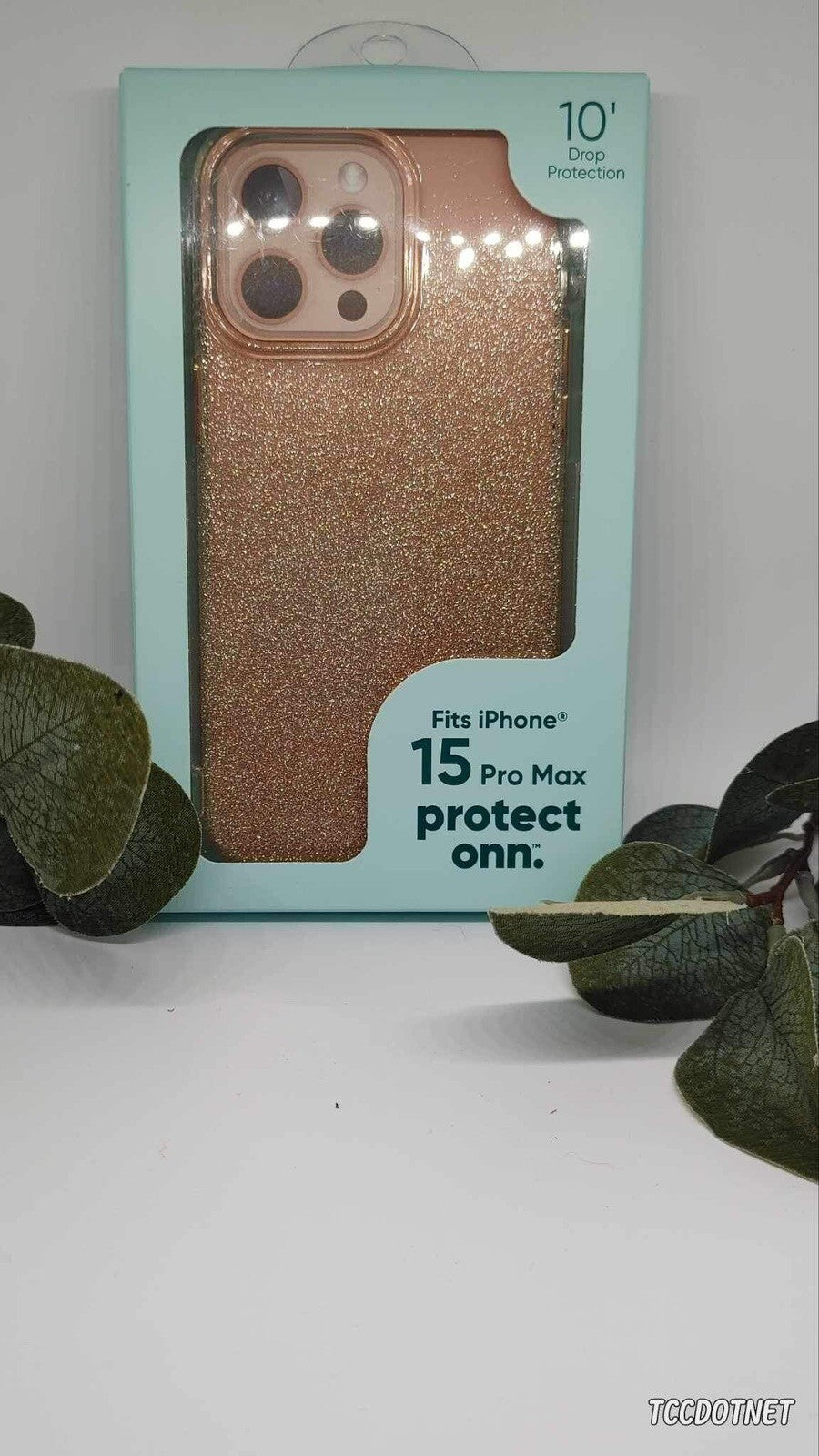 Protect ONN Gold Glitter Fade Case for Apple iPhone 15 Pro Max, NIB