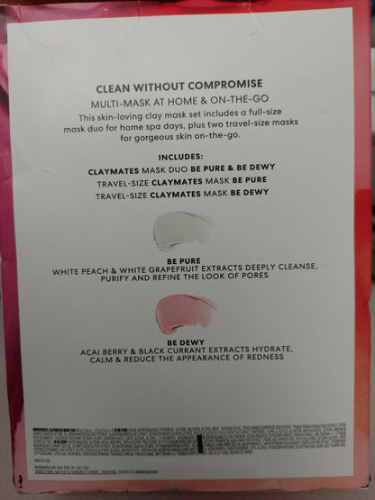 bare Minerals LOVE TO MASK Claymates Be Pure & Be Dewey Mask Duo (2.04oz each) 
