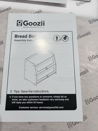 Large Bread Box for Kitchen Countertop, Black Bread Storage Container New in Box