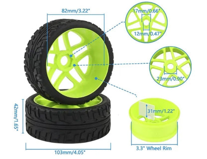 BQLZR 17mm RC 1:8 Off-Road Car Star Hub Tires for Running On The Cement Ground 4
